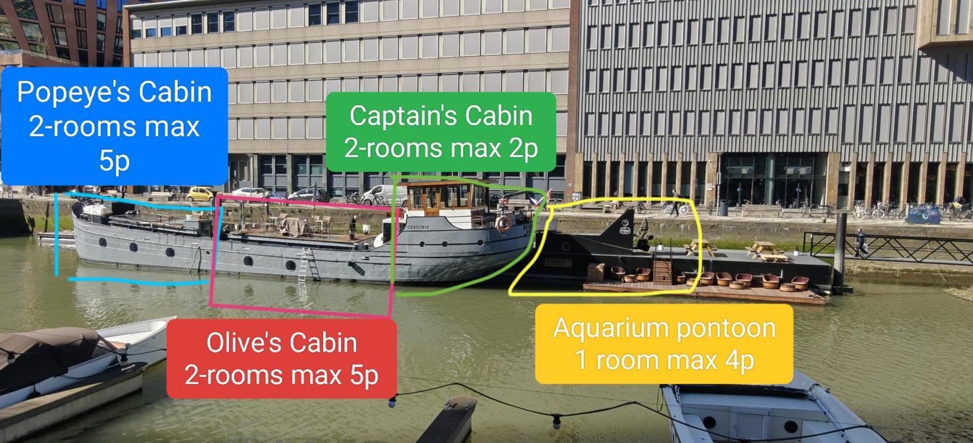 Hotel De Coaster & Aquarium Ponton Rotterdam Exterior foto